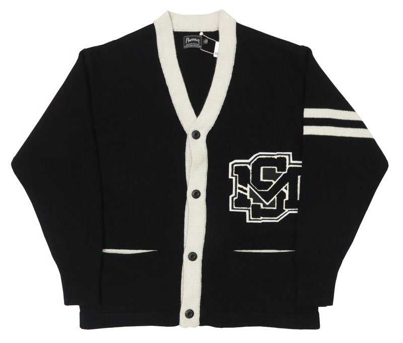 Pherrow's（フェローズ） レタードワッペン ニット カーディガン 23W