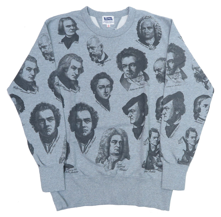 Pherrow's（フェローズ） 長袖 クルーネック スウェット プリント 裏毛