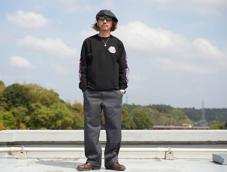 JELADO（ジェラード） ファイヤー フレームスリーブ 長袖 Tシャツ