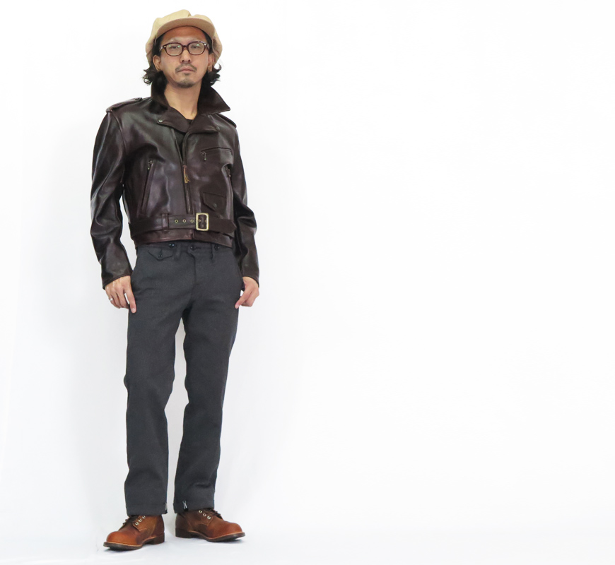 エアロレザー AERO LEATHER ライダースジャケット Motor Cycle Jacket