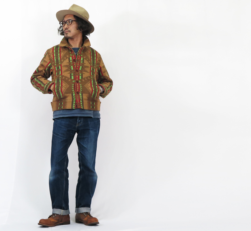 【美品】JELADE/ジェラード　マッキーノブラケットコート　ネイティブ柄　40 JELADO（ジェラード）のマッキーノ ブランケットコートを買取りしま