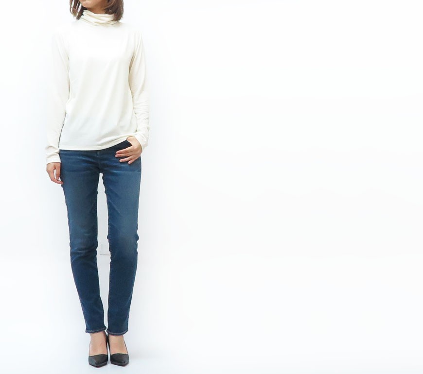 Allumer アリュメール 長袖 ウォームストレッチ タートルネック Tシャツ  レディース 8141255 Allumer アリュメール 長袖 ウォームストレッチ タートルネック