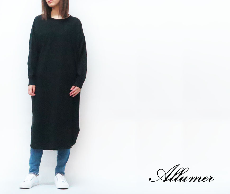 Allumer アリュメール オーバーサイズ バック ヘンリーネック