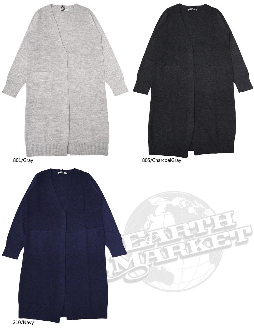 Allumer アリュメール レディース カーディガン ロング ニット ウール