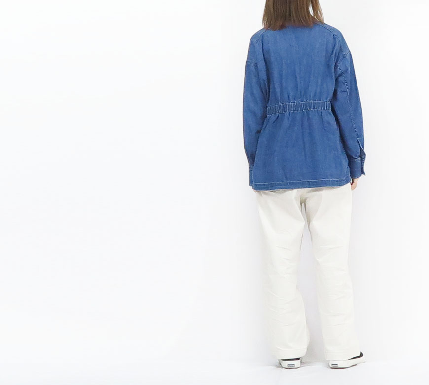 Johnbull（ジョンブル） レディース 8オンス デニム シャーリング