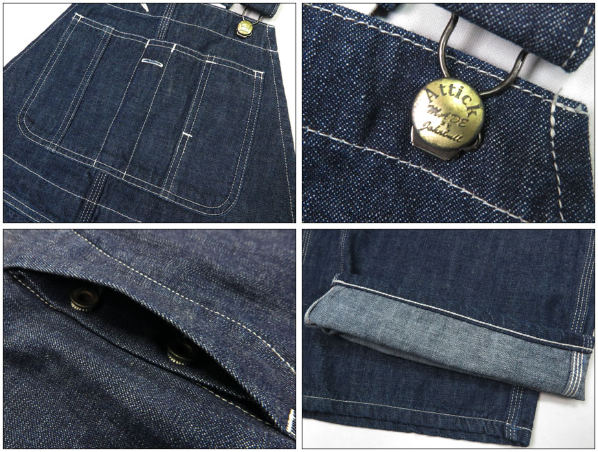 ATTICK BY JOHNBULL DENIM オーバーオール S ブルー ATTICK BY JOHNBULL DENIM オーバーオール S ブルー