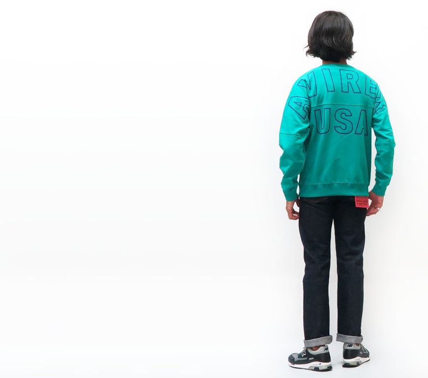 AVIREX アビレックス 長袖 ビッグロゴ クルーネック スウェット プリント 6193477 AVIREX アビレックス 長袖 ビッグロゴ クルーネック スウェット