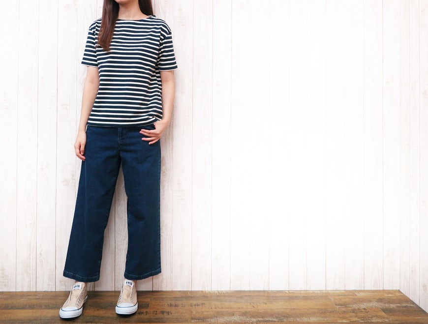 Saintete サンテテ レディース SHORT SLEEVE 長袖 STRIPE ボーダー Tシャツ カットソー 日本製 MADE IN JAPAN bd101 BARNS OUTFITTERS Saintete サンテテ レディース SHORT SLEEVE