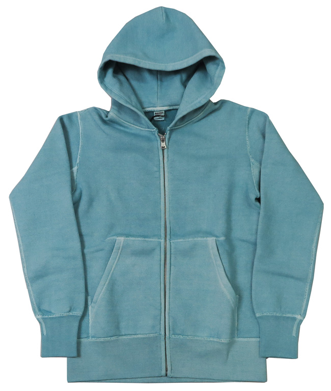 バーンズ BARNS フルジップ スウェットパーカー ピグメント加工 フラットシーマー ジップアップ  BR-3010PG-25 BARNS OUTFITTERS（バーンズ アウトフィッターズ） バーンズ BARNS