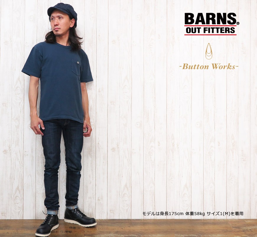 BARNS Button Works バーンズ×ボタンワークス Tシャツ S S 半袖 CONCHO