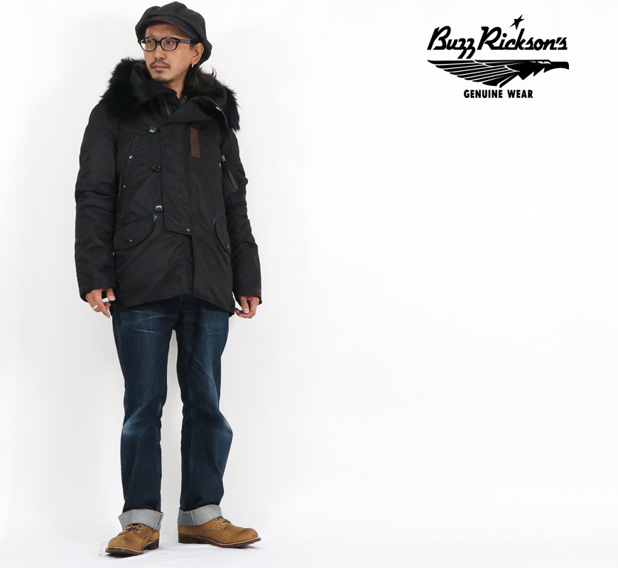 バズリクソンズ Buzz Rickson's WILLIAM GIBSON BLACK N-3B SLENDER