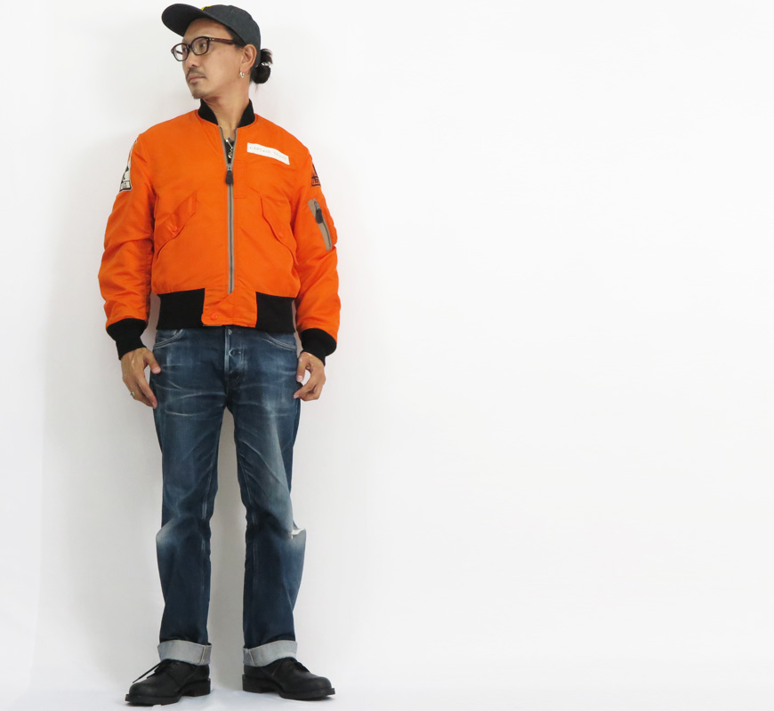 試着のみ 希少 バズリクソンズ L-2B テストサンプル BR15165 バズリクソンズ Buzz Rickson's フライトジャケット ORANGE L-2B FLITE
