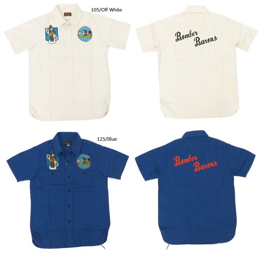 バズリクソンズ BUZZ RICKSON'S ヘリンボーン ツイル スコードロン リユニオン 半袖  ワークシャツ  BR38143 BUZZ RICKSON'S バズリクソンズ ヘリンボーン ツイル スコードロン