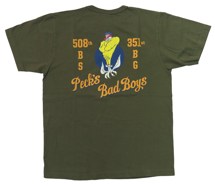 バズリクソンズ BUZZ RICKSON'S 半袖 Tシャツ 508th BOMB SQ. Made in U.S.A BR79261｜earthmarket1｜04