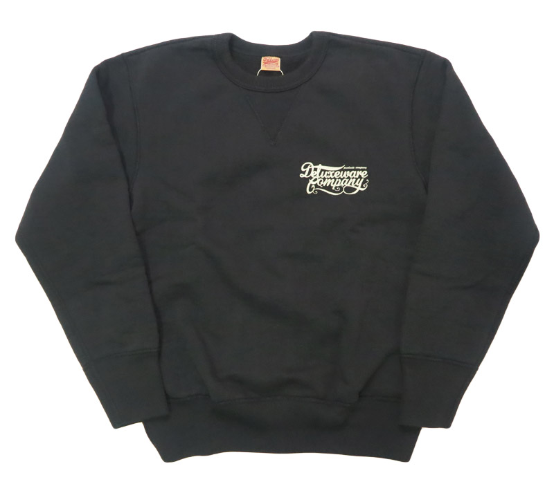 デラックスウェア DELUXEWARE クルーネック スウェット シンプル ロゴ プリント ユニオンスペシャル フラットシーマー BRGS-25A 【2025年秋冬新作】 DELUXEWARE（デラックスウエア） デラックスウェア クルーネック