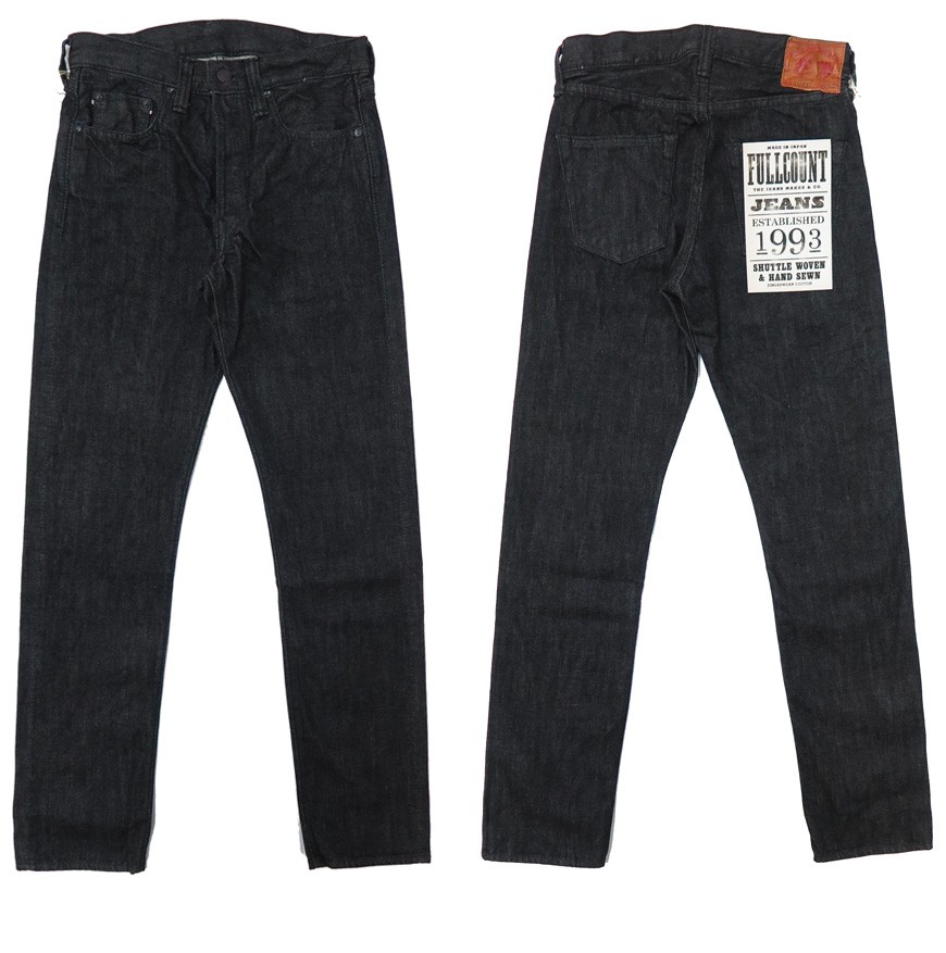 FULL COUNT 1108BK W30 フルカウントブラックデニム FULLCOUNT（フルカウント） FULLCOUNT 1108BK-20 ブラック ジーンズ