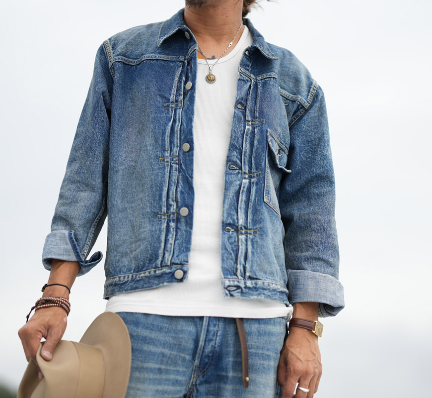 424 CLOTHING 2016フード付きライトブルーデニムジャケット 424