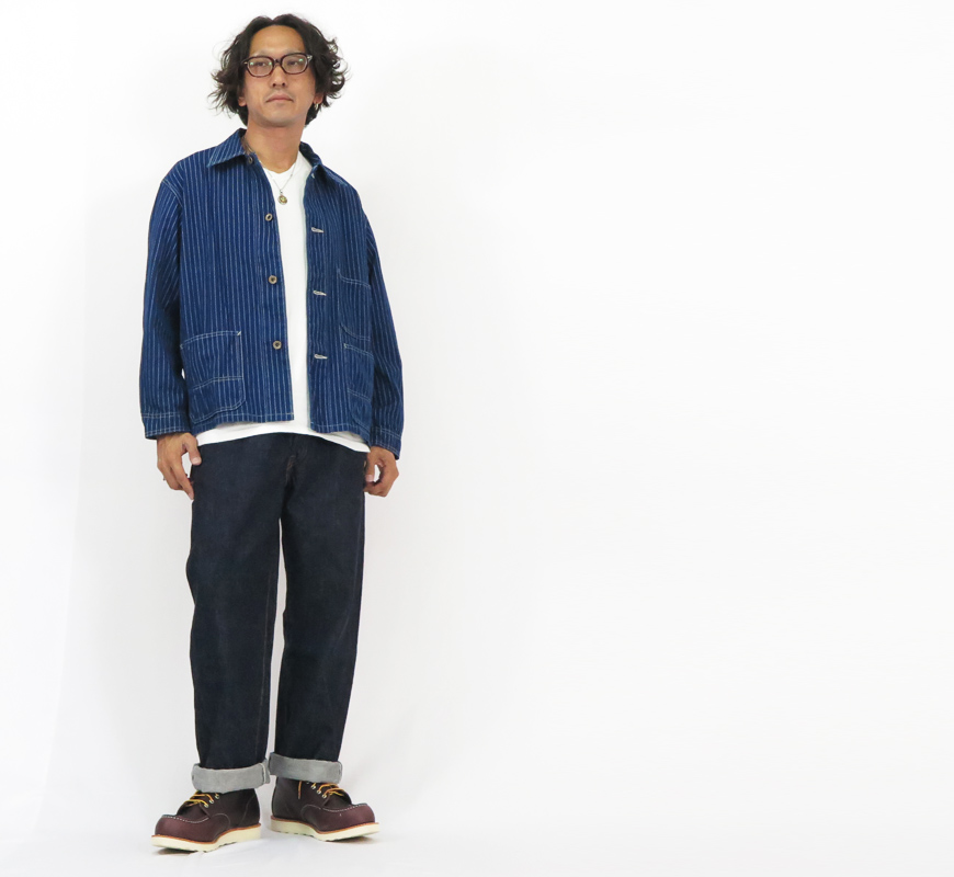 FULLCOUNT（フルカウント） インディゴ ウォバッシュストライプ