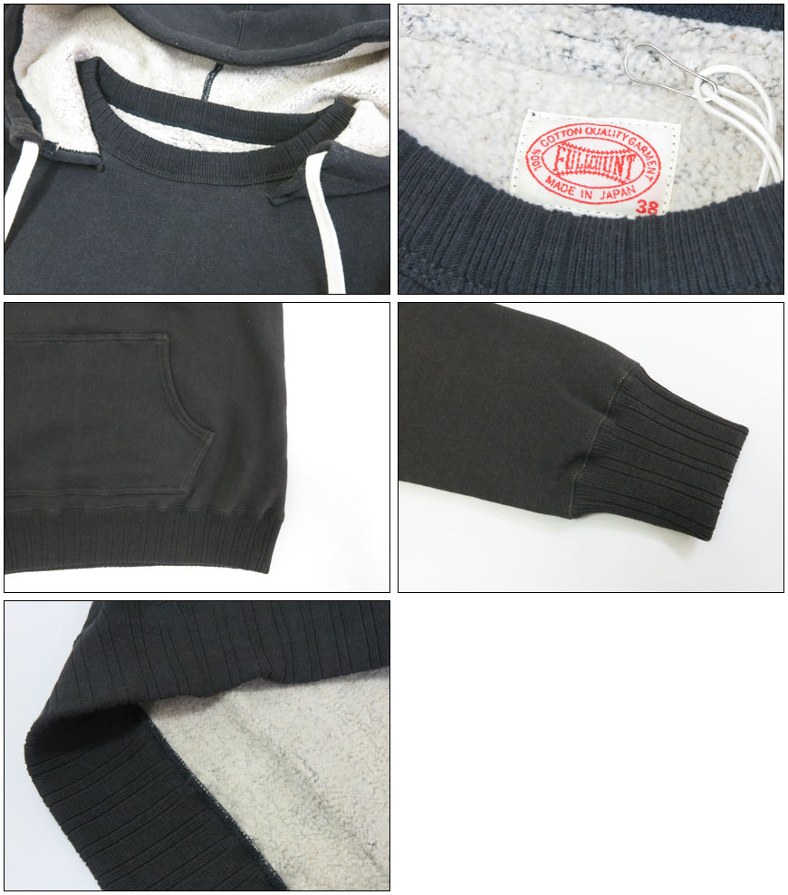 フルカウント FULLCOUNT ジンバブエコットン 後付けパーカ After Hood Sweat Shirt Mother Cotton 長袖 スウェット FC3745-22【2025年秋冬新作】 FULLCOUNT（フルカウント） ジンバブエコットン 後付けパーカ After