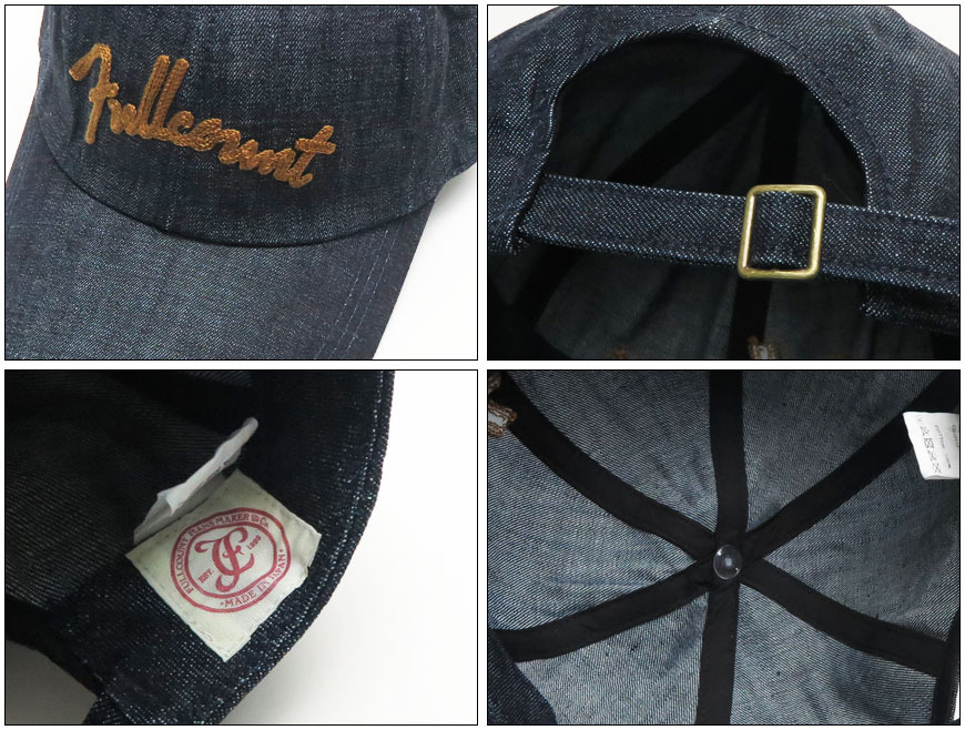 FULLCOUNT（フルカウント） デニム ベースボールキャップ チェーン刺繍