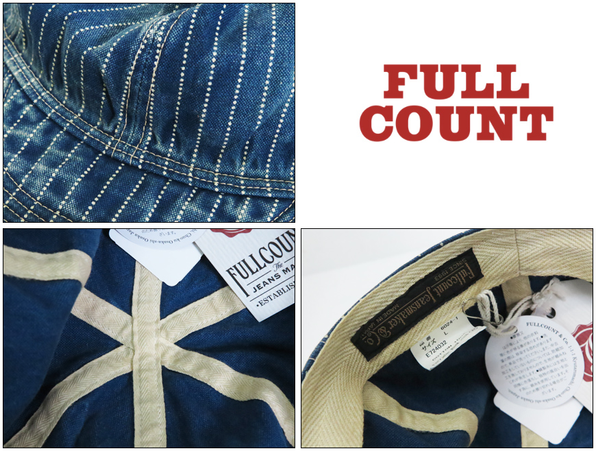 FULLCOUNT（フルカウント） インディゴ ウォバッシュストライプ
