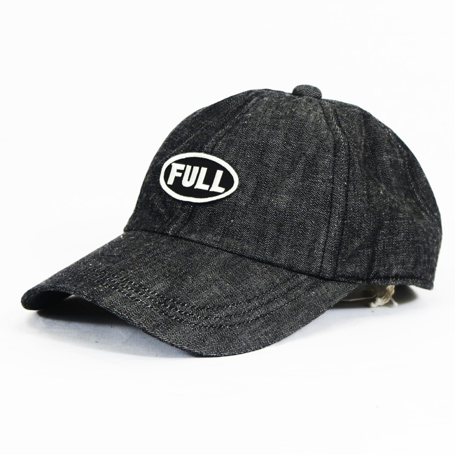 FULLCOUNT（フルカウント） ブラックワッペン デニム キャップ BLACK