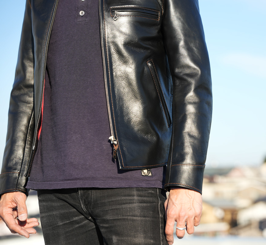 フラットヘッド　ホースハイドシングルライダース茶芯FN-LJ-HS005革ジャン フラットヘッド ホースハイドシングルライダース茶芯FN-LJ-HS005革