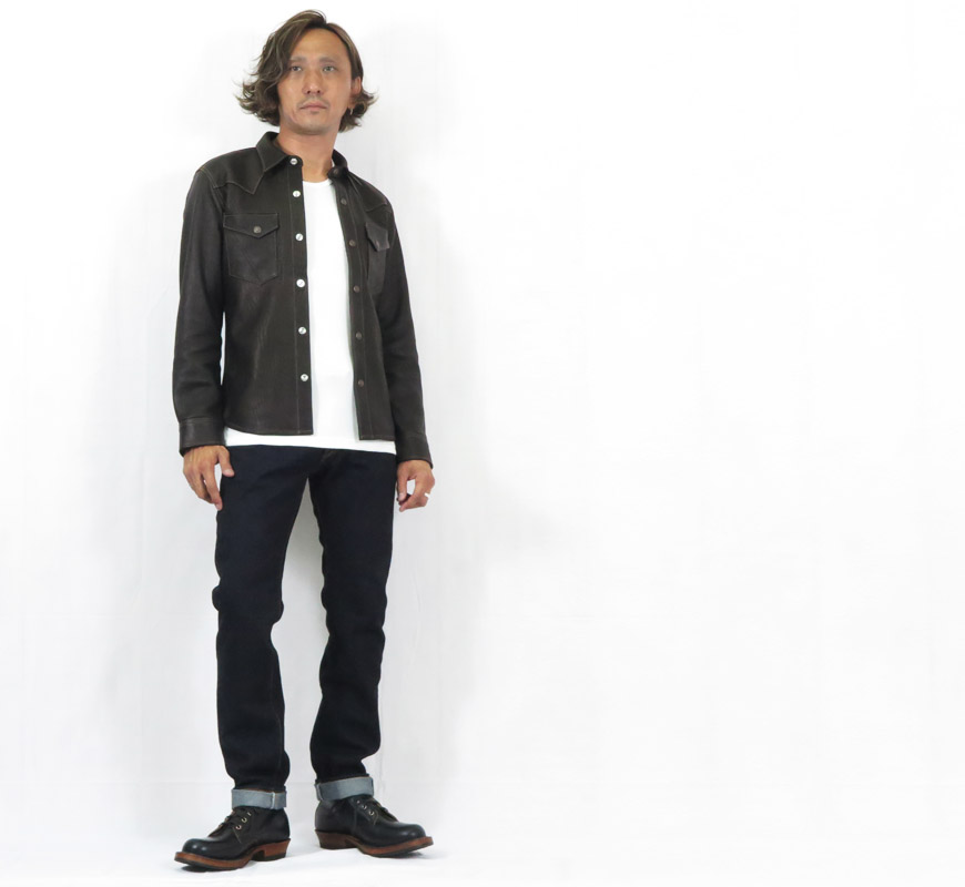 フラットヘッド THE FLAT HEAD ディアスキンシャツ FN-LS-DS004