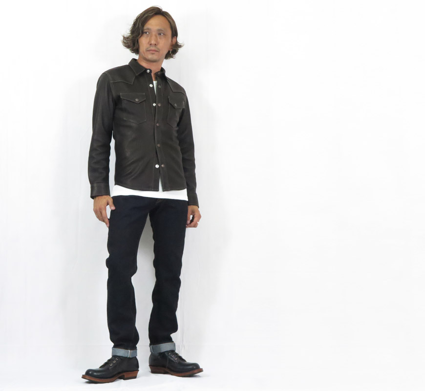 フラットヘッド THE FLAT HEAD ディアスキンシャツ FN-LS-DS004