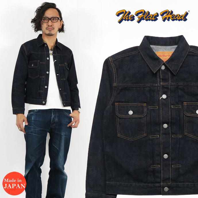 フラットヘッド THE FLAT HEAD 50's 14.5oz デニムジャケット 2ndモデル セカンドモデル ジージャン  FN-OJ-D002N1 : fn-oj-d002n1 : EARTH MARKET - 通販 - Yahoo!ショッピング