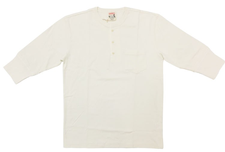 GLAD HAND（グラッドハンド） 5分袖 ヘンリーネック ポケット Tシャツ