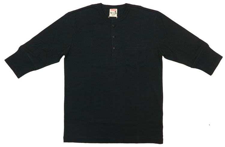 GLAD HAND & Co. ブラック 七分袖カットソーほか2点 GLAD HAND（グラッドハンド） 5分袖 ヘンリーネック ポケット Tシャツ