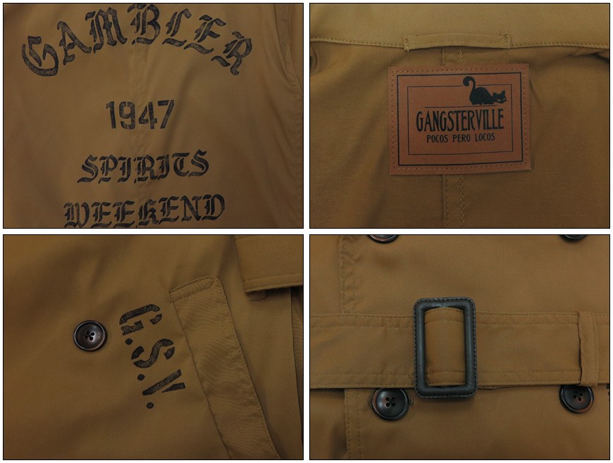 GANGSTERVILLE（ギャングスタービル） BENJAMIN トレンチコート