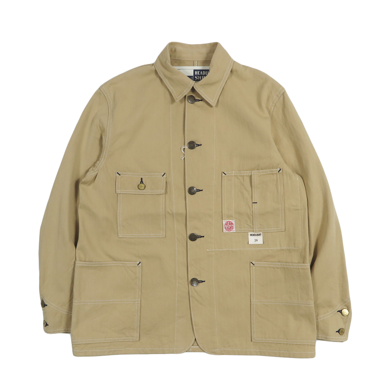シュガーケーン ライト ヘリンボーンワークジャケット SUGAR CANE HEADLIGHT ヘッドライト 10oz ランダム ヘリンボーンツイル