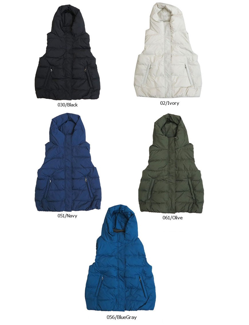 Johnbull（ジョンブル） レディース フーデッド ダウンベスト ah002