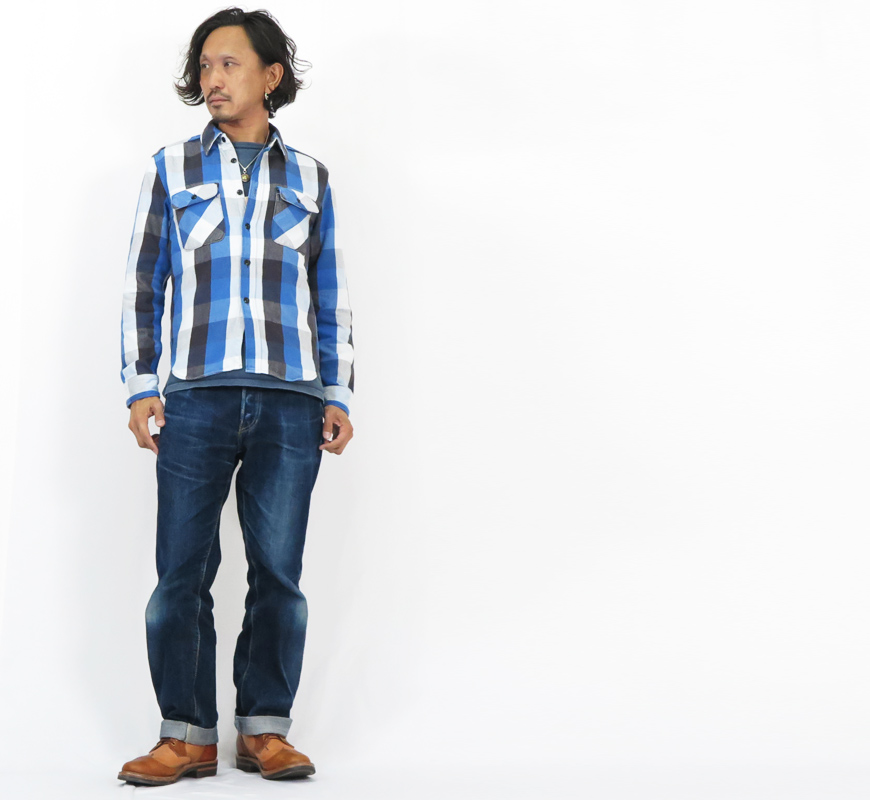 JELADO（ジェラード） 長袖 フランネル シャツ ショート丈 サイズS~XL