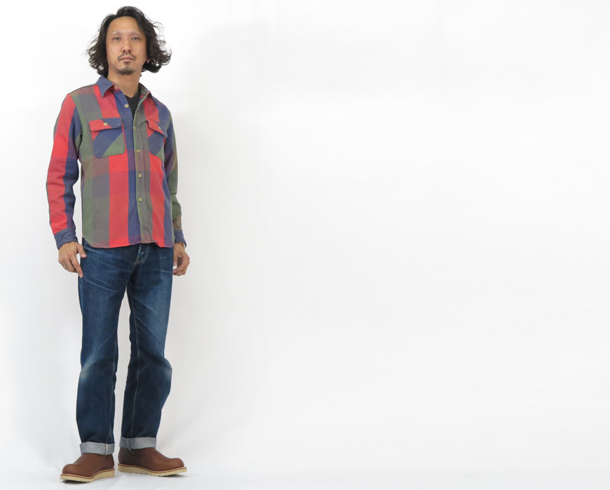 JELADO（ジェラード） 長袖 フランネル シャツ レギュラー丈 XXLサイズ