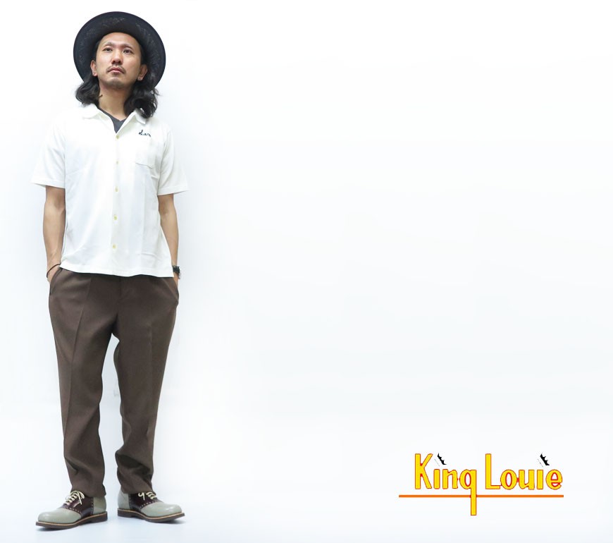 King Louie byHoliday キングルイ 鹿の子 オープン ポロシャツ