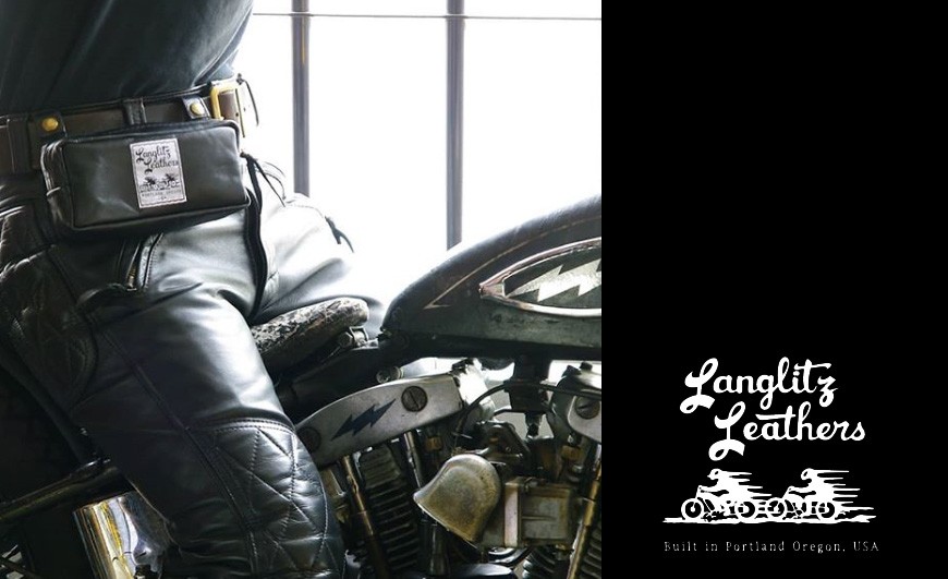ラングリッツレザーズ Langlitz Leathers レザー サイド バッグ ポーチ