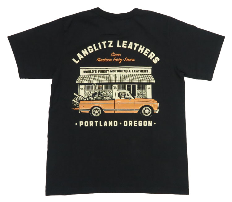 ラングリッツレザーズ Langlitz Leathers 半袖 Tシャツ プリント 日本製 LLC-...