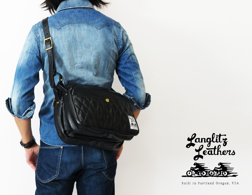 ラングリッツレザーズ Langlitz Leathers ラージ パッデッド ガンパース Large Padded Gun Purse レザー  ショルダーバッグ ハンドバッグ ツールバッグ ポーチ 革