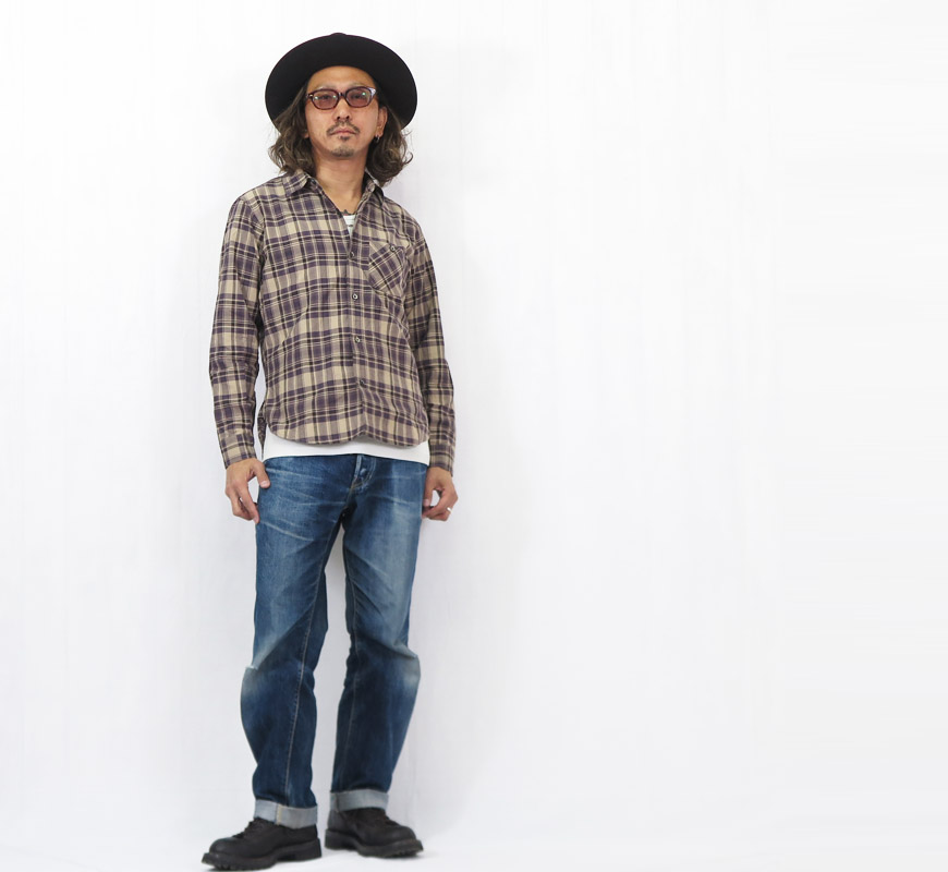 Deluxeware LV-25 カラー グリーンチェック柄 長袖シャツ XL Deluxeware LV-25 カラー グリーンチェック柄 長袖シャツ XL 楽天市場