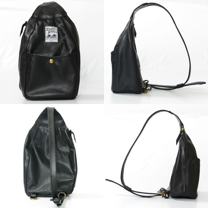 美品】ラングリッツレザーバッグ ボディバッグ 黒×赤 - メルカリ