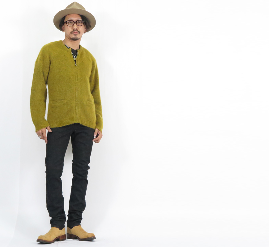 JELADO（ジェラード） モヘア ジップ カーディガン Breed モヘヤ