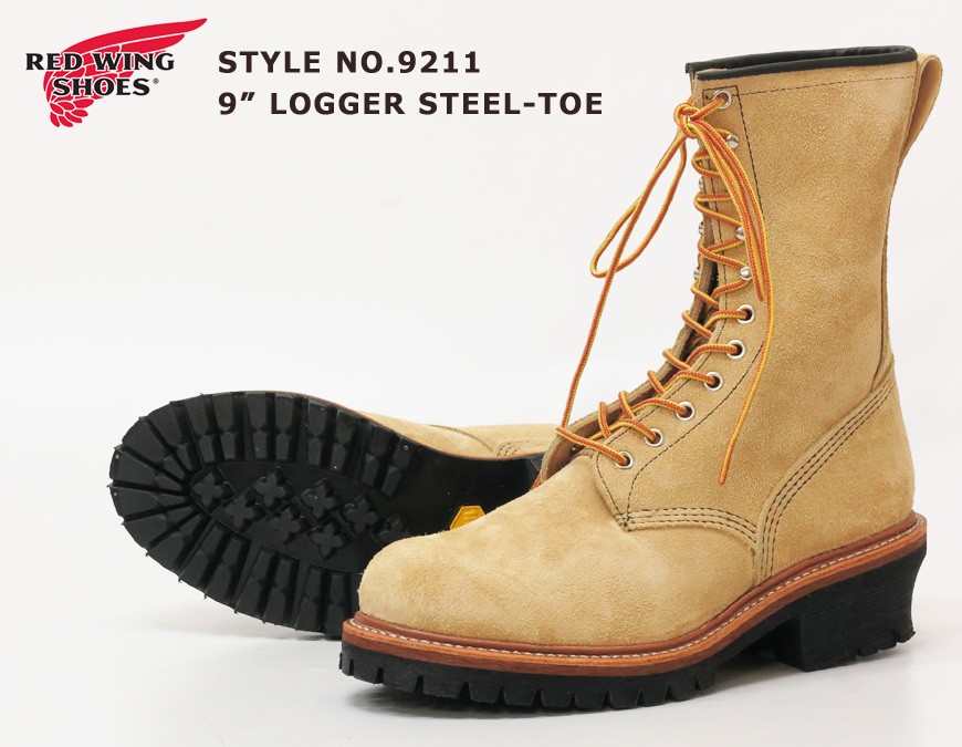 RED WING ブーツ レッドウィング 9 1/2 RED WING SHOES（レッドウィング） REDWING 9インチ ロガー レザー