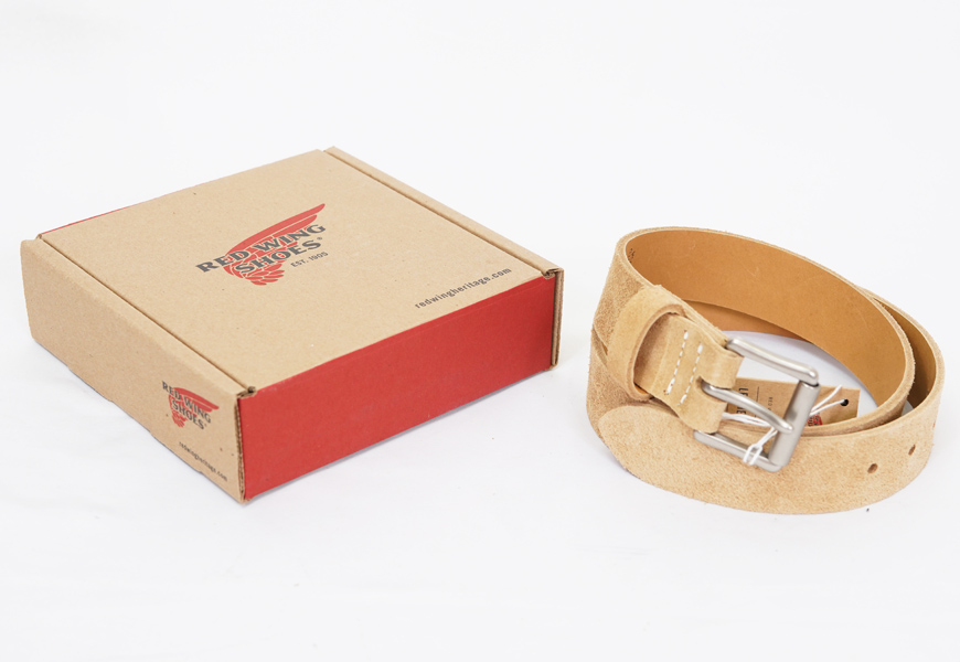 レッドウィング レザーベルト ホーソーン ミュールスキナー ラフアウト 36 RED WING SHOES REDWING レッドウィング レザー ベルト 38mm幅