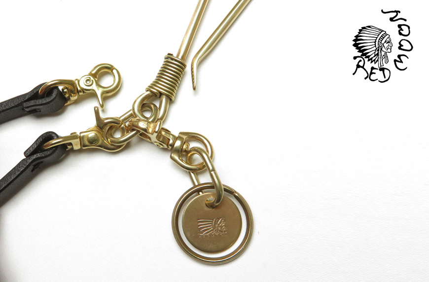REDMOON（レッドムーン） レザー ロープ 真鍮製オリジナル釣針フック S