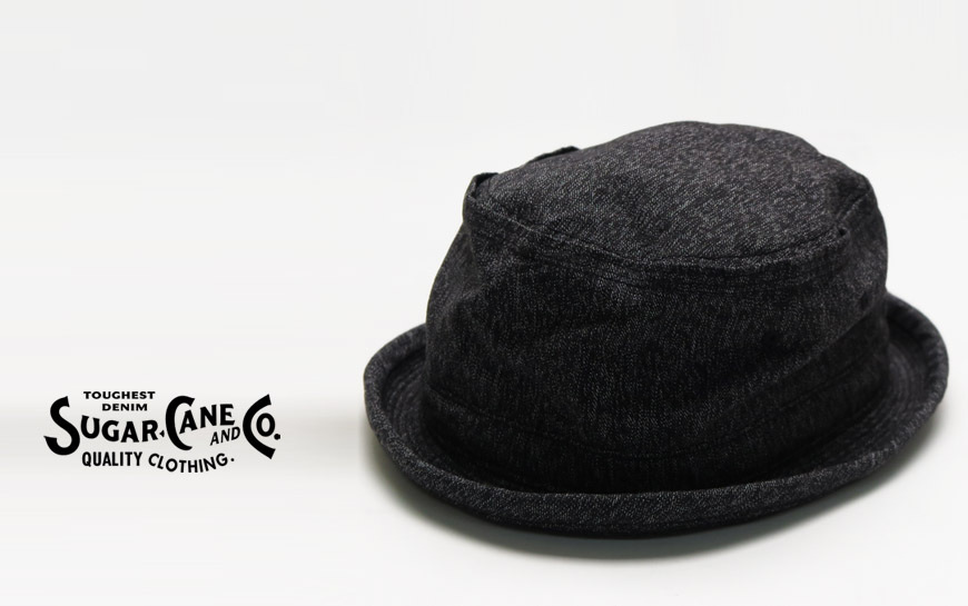 シュガーケーン SUGAR CANE ポークパイハット 9oz ブラック コットンコバート 帽子 SC0262