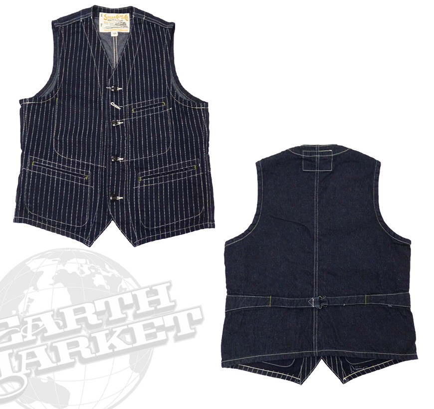 SUGAR CANE シュガーケーン デニム ストライプ ワーク ベスト USA 楽天市場】SUGARCANE シュガーケーン #SC12654 9oz