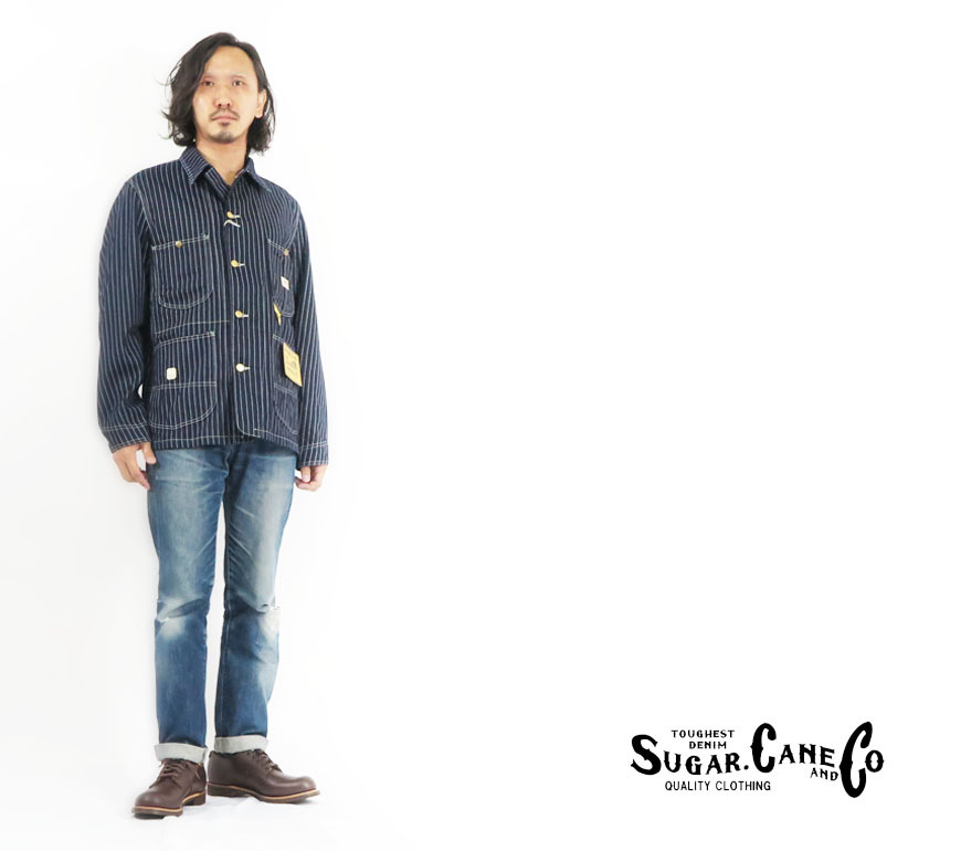 SUGAR CANE シュガーケーン 9oz. ウォバッシュ ストライプ